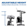 PORTABLE STANDING DESK SMALL STANDING WHEELS ADJUSTABLE STANDING DESK BLACK
