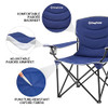 KINGCAMP CAMPING FOLDING CHAIR OVERSIZED 300LB KC2134 - BLUE KINGCAMP CAMPING FOLDING CHAIR OVERSIZED 300LB KC2134 - BLUE