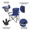 KINGCAMP CAMPING FOLDING CHAIR OVERSIZED 300LB KC2134 - BLUE KINGCAMP CAMPING FOLDING CHAIR OVERSIZED 300LB KC2134 - BLUE