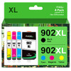 ANEMEC 902 902XL Ink Cartridges Replacement for HP 902XL Ink Cartridges 4 Pack