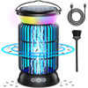 ECSTROM Solar Bug Zapper Outdoor 4200V Mosquito Zapper 9 Modes - Black