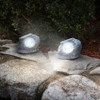 Touch of Eco Solar Rock Lights, 2 Pack, TOE232 - Gray