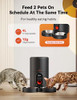 WOPET Automatic Cat Feeders 2 Cats Timed Cat Feeder Auto Pet Feeder - BLACK