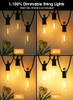 Brightown Outdoor Solar String Lights Waterproof 100 Feet Shatterproof Bulbs