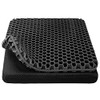 OMCOZY Gel Seat Cushion Cooling Thick Breathable Honeycomb Design - BLACK