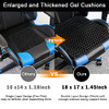 OMCOZY Gel Seat Cushion Cooling Thick Breathable Honeycomb Design - BLACK