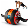 SQUATZ Digital AB Roller Wheel Ultra Wide Ab Wheel with Pilates Mat Black/Orange