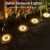 ESARR LED Ground Spot Solar Lights, Outdoor Waterproof, 8 PACK - Black/Silver