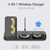 Yootech 3 in 1 Fast Wireless Charger Samsung Devices 22.5W Max MF200-C Black