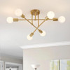 LINMIFO MODERN SPUTNIK CHANDELIER CEILING LIGHT FIXTURE 6-LIGHT CHANDELIER