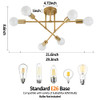 LINMIFO MODERN SPUTNIK CHANDELIER CEILING LIGHT FIXTURE 6-LIGHT CHANDELIER