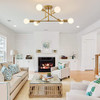 LINMIFO MODERN SPUTNIK CHANDELIER CEILING LIGHT FIXTURE 6-LIGHT CHANDELIER