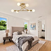 LINMIFO MODERN SPUTNIK CHANDELIER CEILING LIGHT FIXTURE 6-LIGHT CHANDELIER