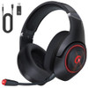 KAPEYDESI WIRELESS GAMING HEADSET WITH MIC 40H BATTERY LIFE BLACK/RED