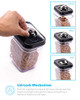 Zeppoli Air-Tight Food Storage Container Set - 5-Piece Durable Plastic - Black