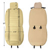 FH GROUP - Front Set Faux Leather Seat Cushions Cover Low Back Seat PU207GYBK