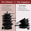 Cuisinel Pots and Pans Organizer Rack 60 to 100-LBS 8mm C-207-MBLK - Matte Black