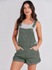 ANRABESS OVERALL WOMEN SUMMER LOOSE FIT SHORTS DENIM ROMPER S - ARMY GREEN