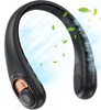 JIAGE Neck Fan Portable Neck Fan Rechargeable 5200mAh LED Display JIAGE-S9 Black