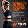 SQUATZ EXERCISE HULA HOOP FOR ADULTS WEIGHT LOSS - WEIGHTED HULA HOOP - BLACK