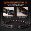 SQUATZ EXERCISE HULA HOOP FOR ADULTS WEIGHT LOSS - WEIGHTED HULA HOOP - BLACK