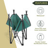ARROWHEAD OUTDOOR 28” PORTABLE FOLDING TABLE 4 CUP HOLDERSNO KKS0231U - GREEN