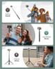 SENSYNE 60" PHONE TRIPOD SELFIE STICK WIRELESS REMOTE COMPATIBLE - BLACK