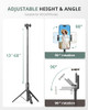 SENSYNE 60" PHONE TRIPOD SELFIE STICK WIRELESS REMOTE COMPATIBLE - BLACK