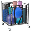 YES4ALL Rolling Ball Cart Storage Lockable Wheels Volleyball Basketball Holder