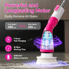 Keimi Pink Electric Spin Scrubber, 4 Heads, Extendible - KS-2615P - PINK/PINK