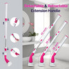 Keimi Pink Electric Spin Scrubber, 4 Heads, Extendible - KS-2615P - PINK/PINK