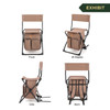 BACKPACKABLE STOOL WITH BACKREST AND COOLER KKS0277U - SMALL SEAT - TAN