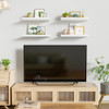 Love-KANKEI Floating Shelves for Wall Set of 4, Wood Wall Shelves - WHITE
