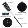 BIMONK SOLAR LIGHTS OUTDOOR GARDEN,18HRS, 6 PACK - WARM WHITE LIGHT - BLACK