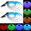 KXZM 5V USB RGB LED STRIP LIGHT USB POWERED 13.2FT/4M (2PCS X 6.6FT) 240LEDS