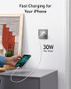 Anker USB C GaN 30W 511 Charger (Nano 3) 6ft Bio-Based, MFi, A2152 - WHITE