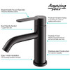 AMAZING FORCE Bathroom Faucet Black Single Hole Sink Faucet Single Matte Black