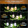Mlambert 2 Pack Each 48FT 3-Color in 1 Solar String Lights Outdoor Patio