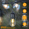 Mlambert 2 Pack Each 48FT 3-Color in 1 Solar String Lights Outdoor Patio