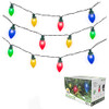 TOUCH OF ECO SOLAR LED CHRISTMAS BULB STRING LIGHTS 20FT 12 VIBRANT LEDS TOE325
