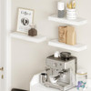BAMEOS Floating Shelves, Wall Mounted Wooden Shelves with Invisible Brackets