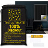 RUseeN Portable Blackout Shades (157" x 57") Travel Window Curtains - BLACK