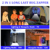 Bug Zapper for Indoor Outdoor, Rechargeable Mosquito Zapper with LED Light