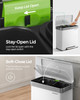 SONGMICS Kitchen Bin, 2 x 30L Stainless Steel Pedal Rubbish Bin, LTB202W01 White SONGMICS Kitchen Bin, 2 x 30L Stainless Steel Pedal Rubbish Bin, LTB202W01 White