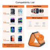 NANO 3 IN 1 CHARGING STATION UCOMX,FOLDABLE 3 IN 1 WIRELESS CHARGER -ORANGE