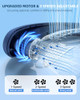 JIAGE Neck Fan, Portable Neck Fan Rechargeable, 5200mAh Battery Operated BLUE