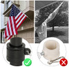 NELXINJO 6FT Stainless Steel Residential Commercial Outdoor Flagpole - Black