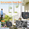 NEOTEC RETRACTABLE HOSE REEL 1/2 IN X 80 FT WALL MOUNTED GARDEN HOSE REEL- BLACK