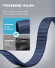 FAIRWIN MEN'S RATCHET WEB BELT 1.25 INCH NYLON AUTOMATIC BUCKLE BELT M, BLUE