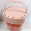 ZNOOOE TRAVEL ADJUSTABLE SPEED PORTABLE FOLDING MINI WASHING MACHINE - PINK